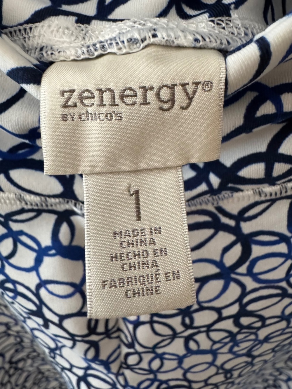 Chicos Zenergy Capri Pants Size 1